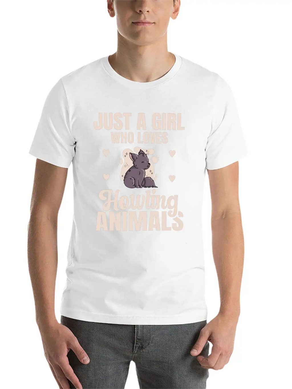 Just A Girl Who Loves Howling Animals Quote For A Breathable Graphic T-Shirt – Perfect For Casual Days