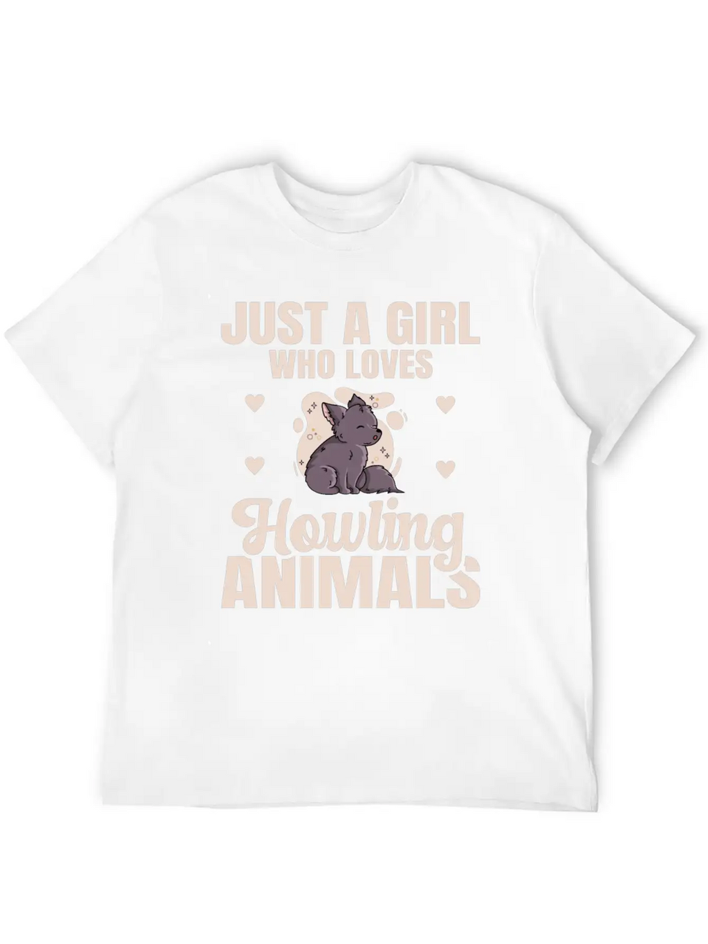 Just A Girl Who Loves Howling Animals Quote For A Breathable Graphic T-Shirt – Perfect For Casual Days