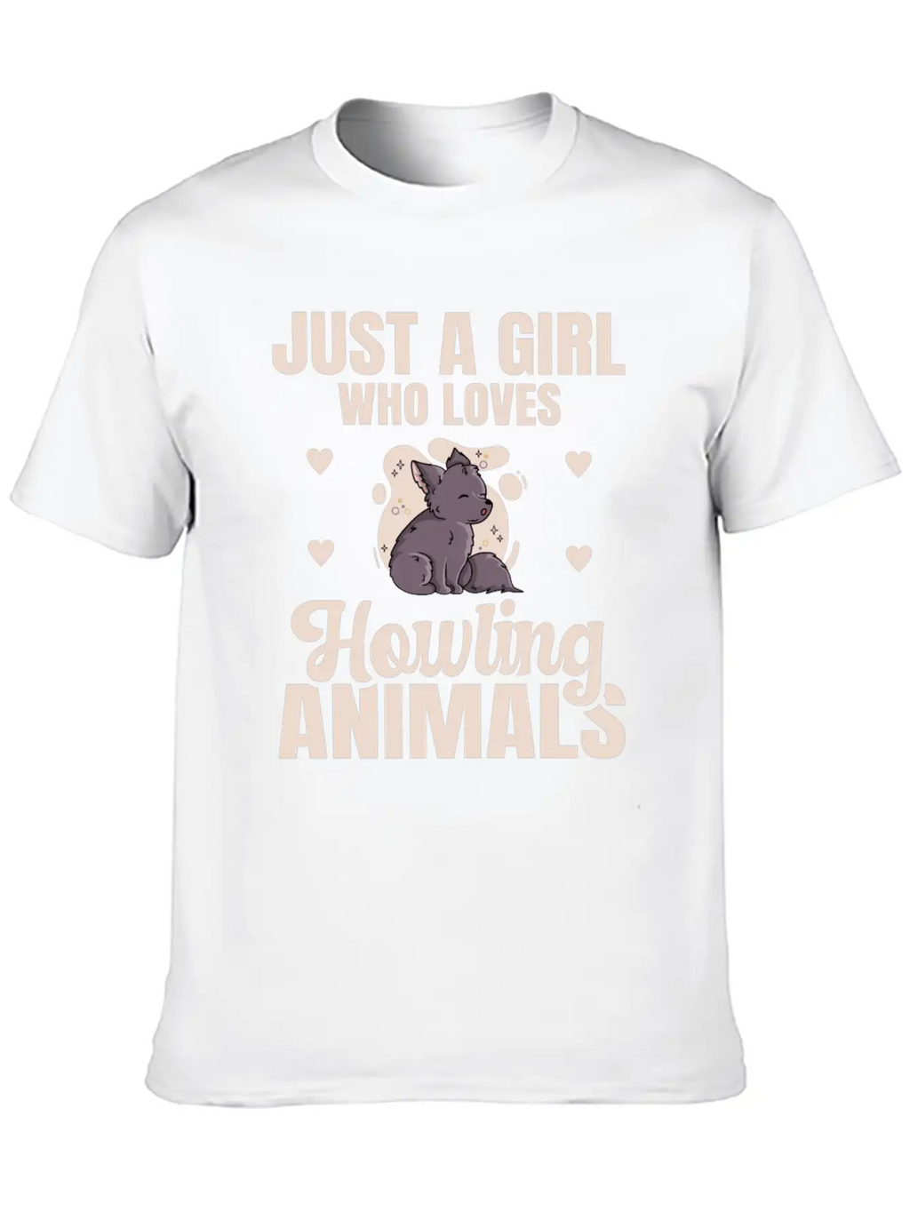 Just A Girl Who Loves Howling Animals Quote For A Breathable Graphic T-Shirt – Perfect For Casual Days