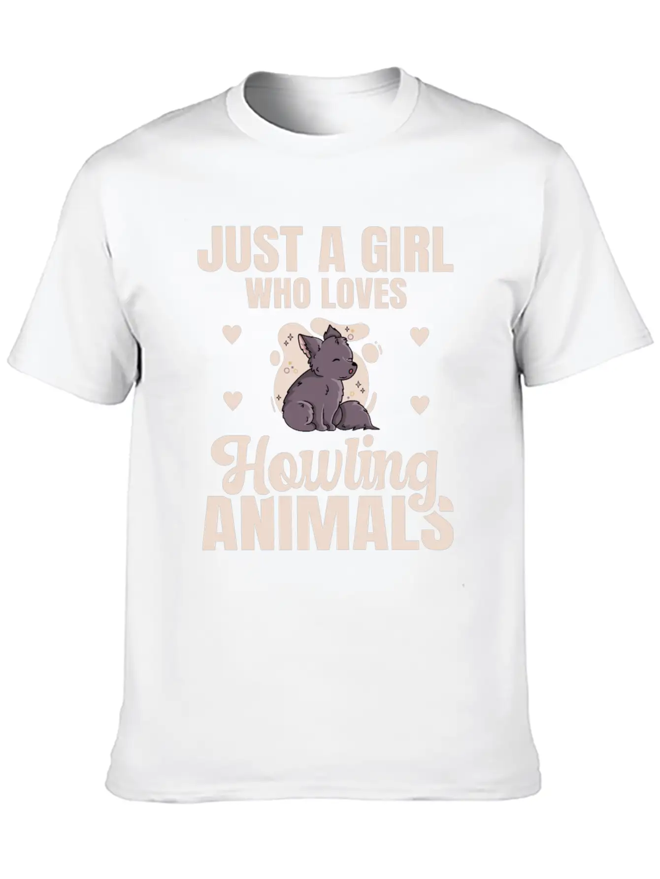 Just A Girl Who Loves Howling Animals Quote For A Breathable Graphic T-Shirt – Perfect For Casual Days
