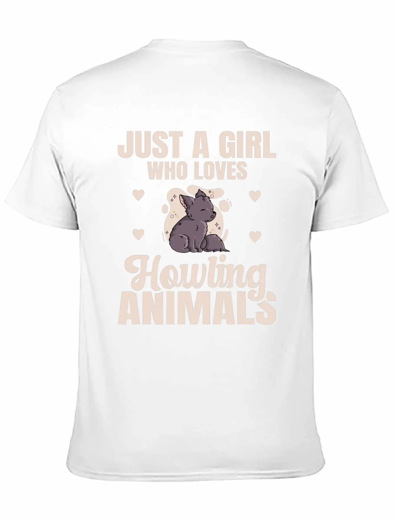 Just A Girl Who Loves Howling Animals Quote For A Breathable Graphic T-Shirt – Perfect For Casual Days