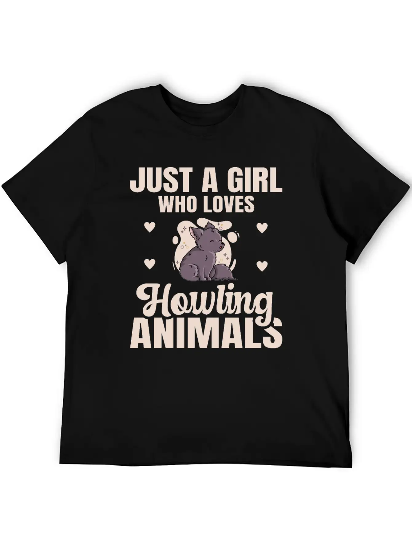Just A Girl Who Loves Howling Animals Quote For A Breathable Graphic T-Shirt – Perfect For Casual Days