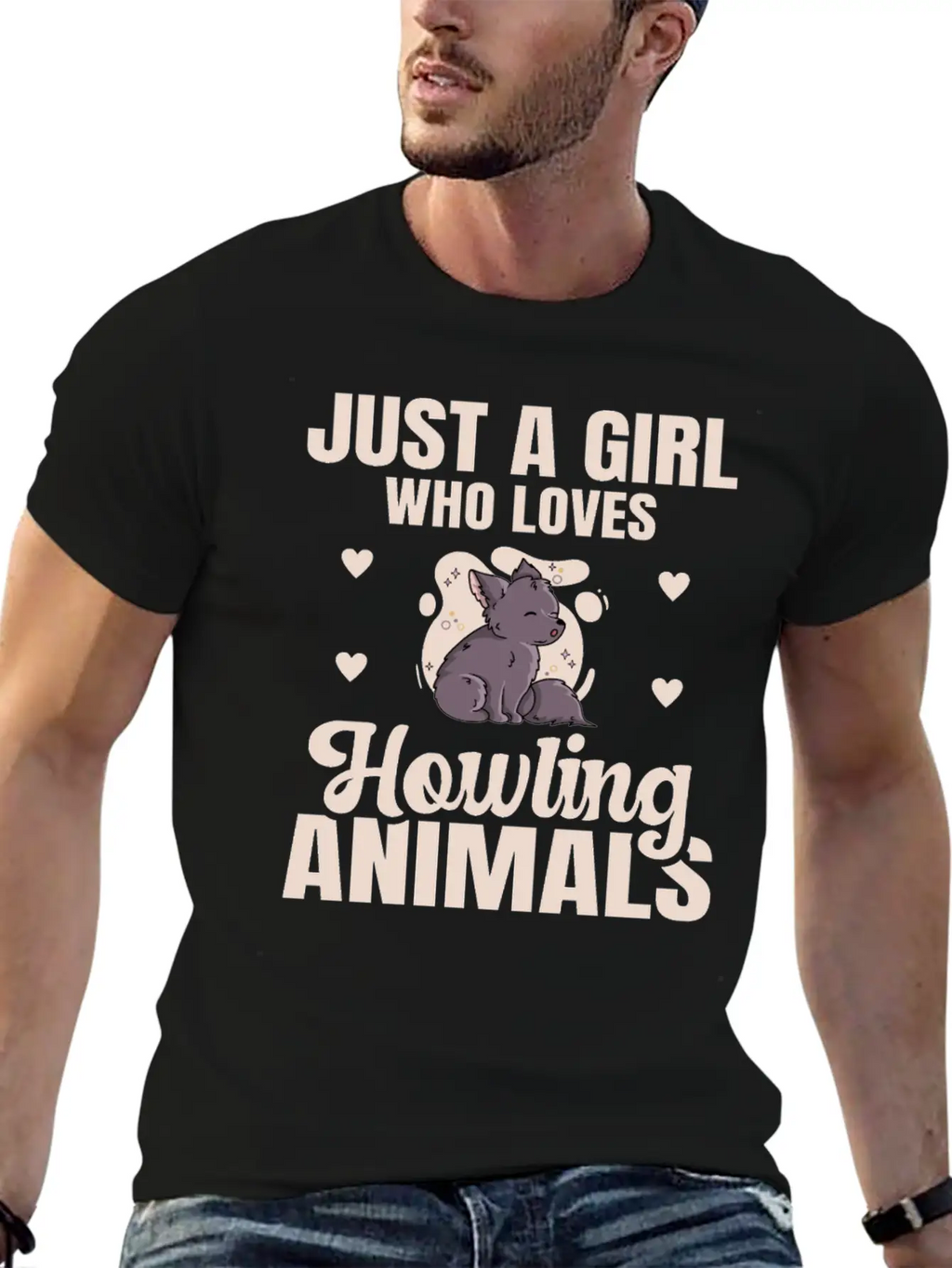 Just A Girl Who Loves Howling Animals Quote For A Breathable Graphic T-Shirt – Perfect For Casual Days