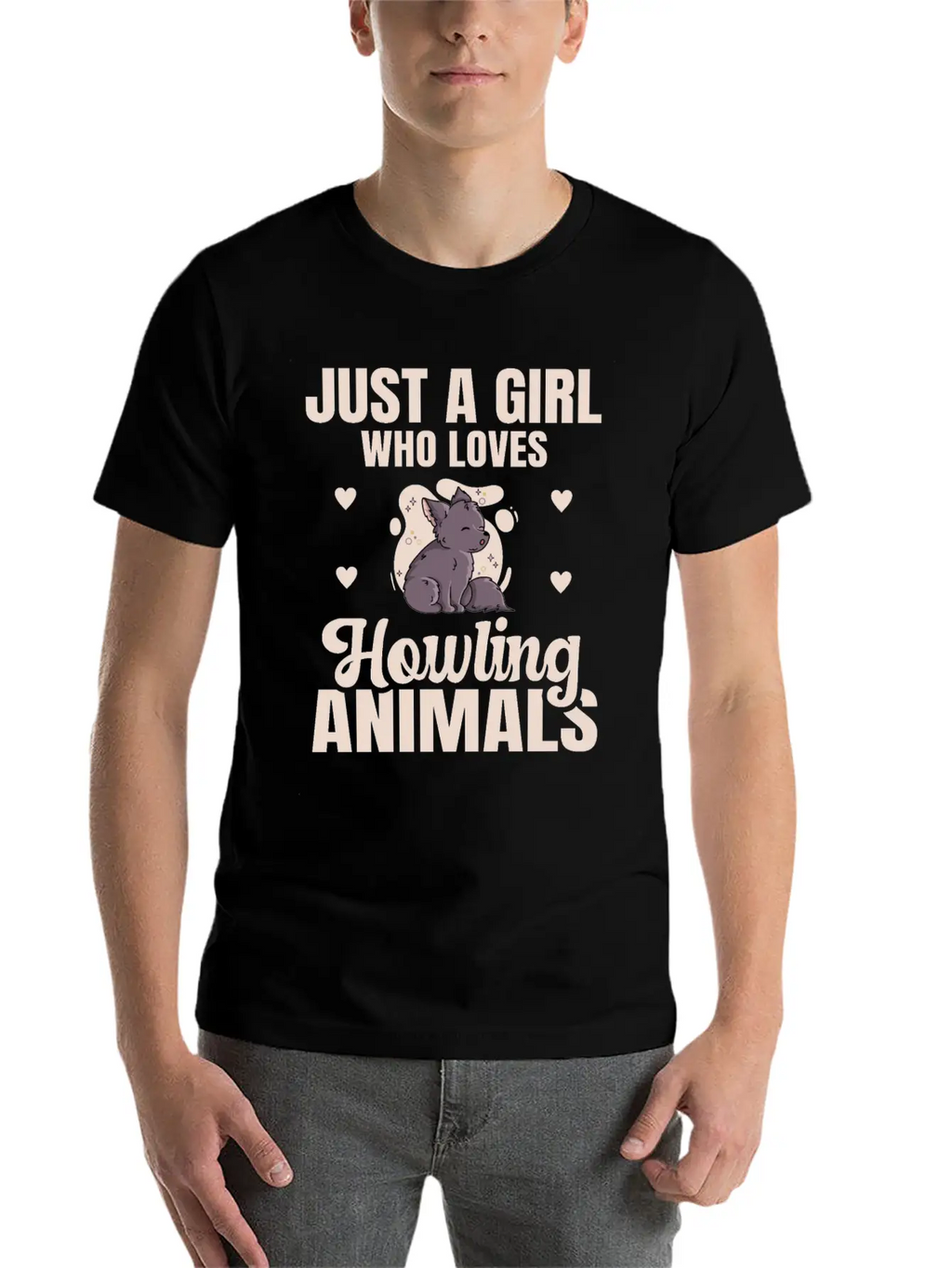 Just A Girl Who Loves Howling Animals Quote For A Breathable Graphic T-Shirt – Perfect For Casual Days