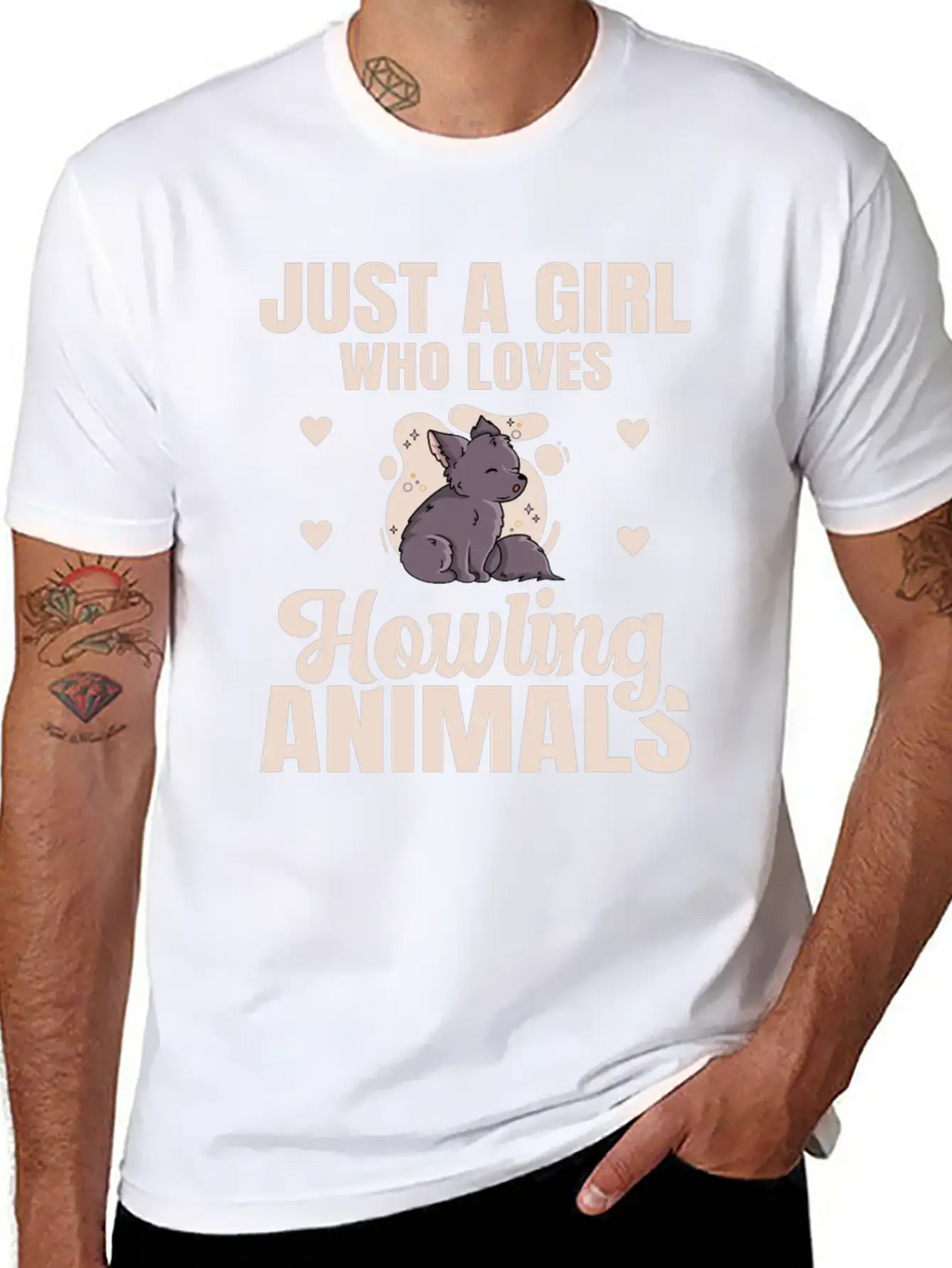 Just A Girl Who Loves Howling Animals Quote For A Breathable Graphic T-Shirt – Perfect For Casual Days