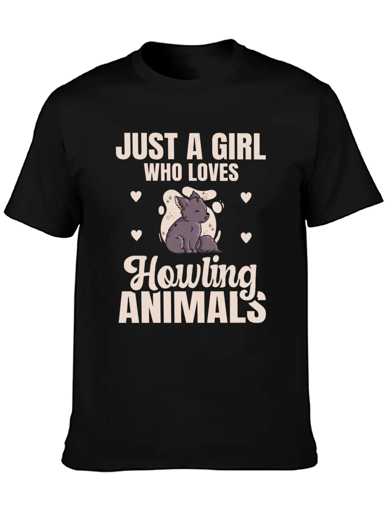 Just A Girl Who Loves Howling Animals Quote For A Breathable Graphic T-Shirt – Perfect For Casual Days