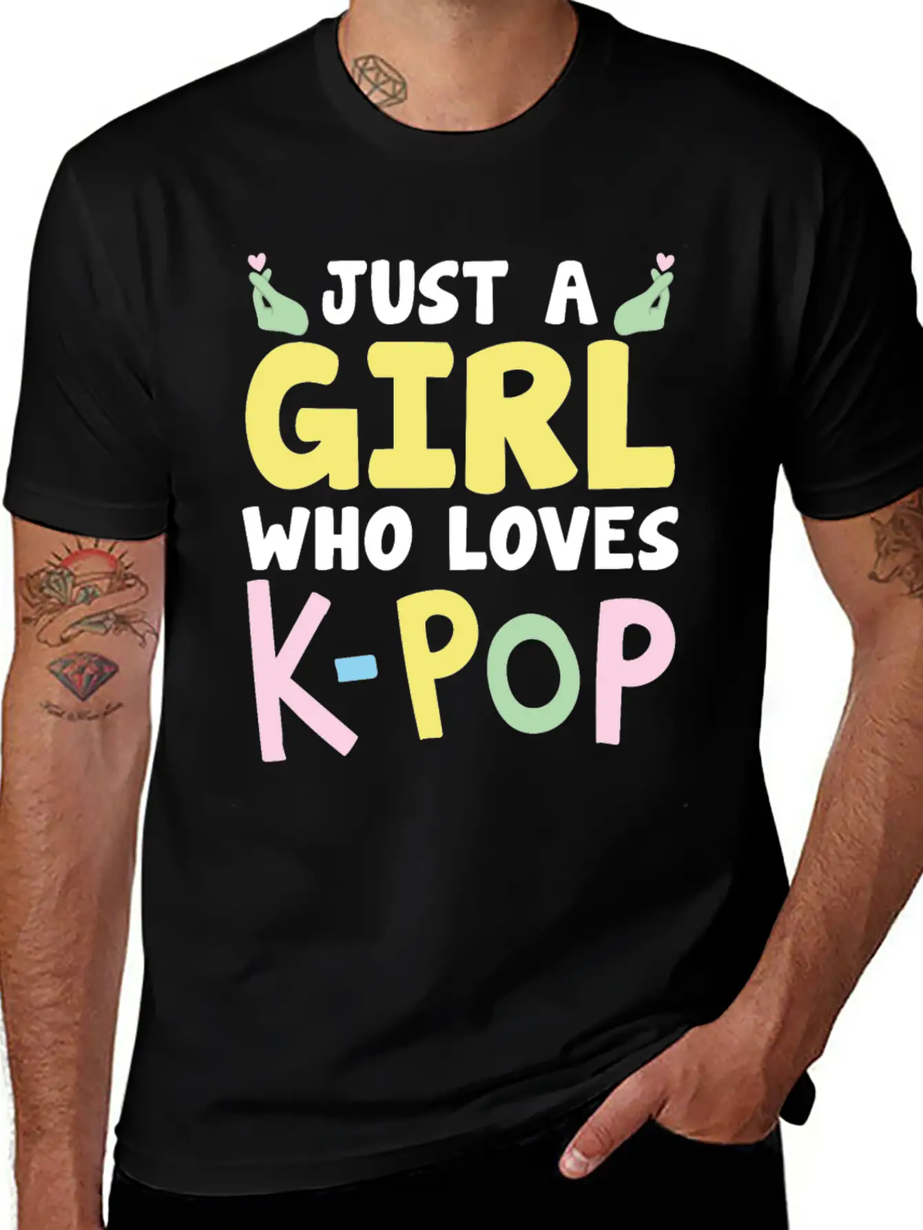Just A Girl Who Loves K-Pop Classic Cotton Tee – Unisex Comfort For Any Season