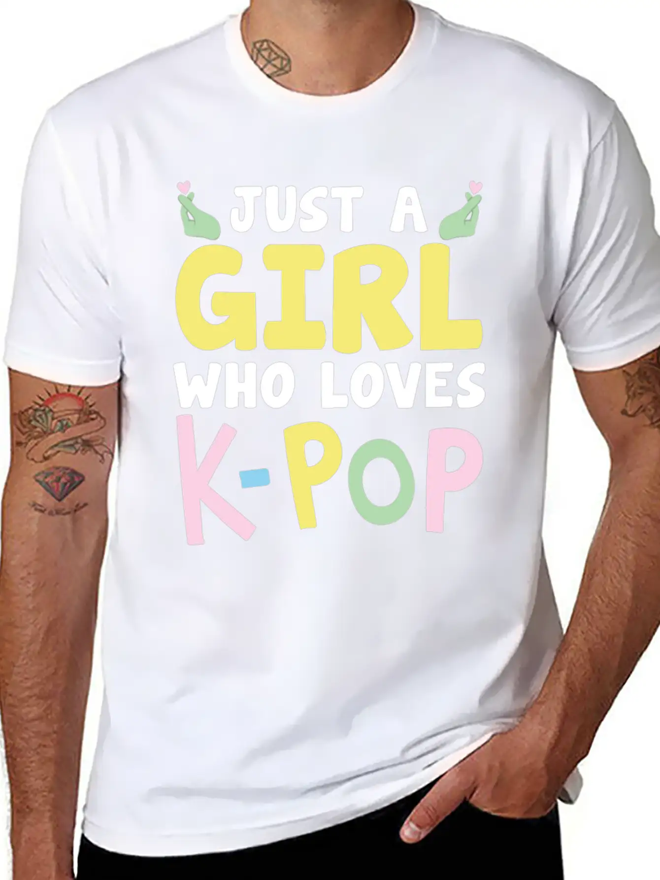 Just A Girl Who Loves K-Pop Classic Cotton Tee – Unisex Comfort For Any Season