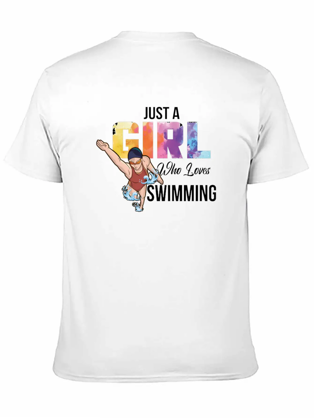 Just A Girl Who Loves Swimming Swimmer Saying Timeless Short Sleeve Tee – Comfy And Minimalist Design