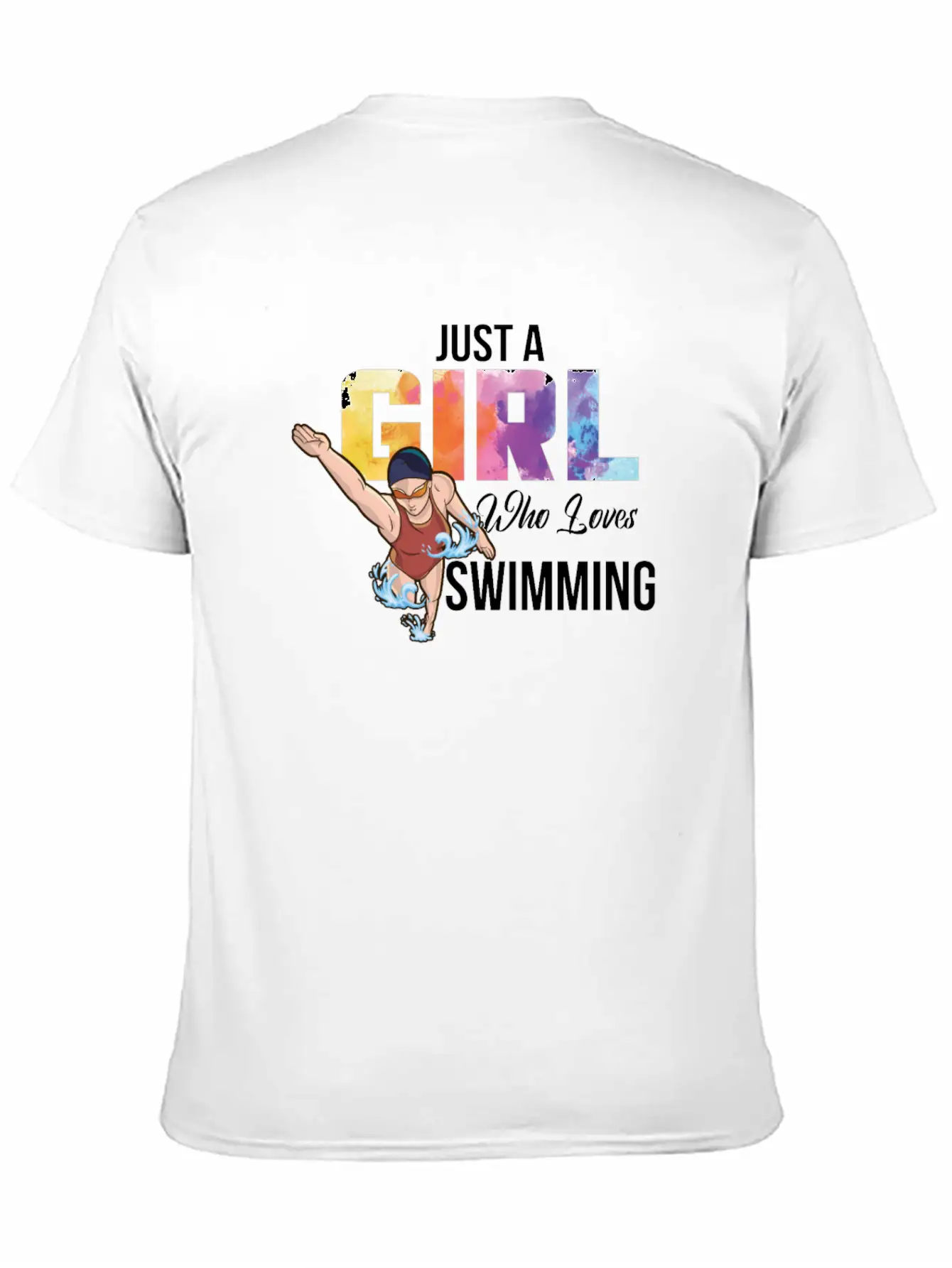 Just A Girl Who Loves Swimming Swimmer Saying Timeless Short Sleeve Tee – Comfy And Minimalist Design