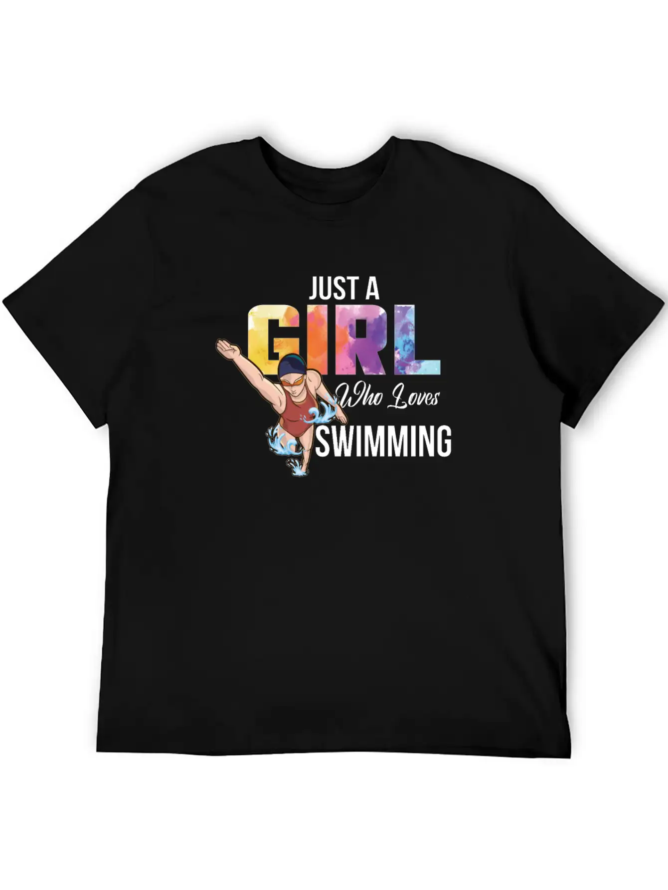 Just A Girl Who Loves Swimming Swimmer Saying Timeless Short Sleeve Tee – Comfy And Minimalist Design