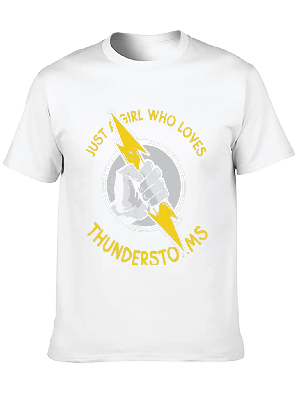 Just A Girl Who Loves Thunder Thunderstorms Basic Graphic T-Shirt – Daily Comfort In Soft Cotton