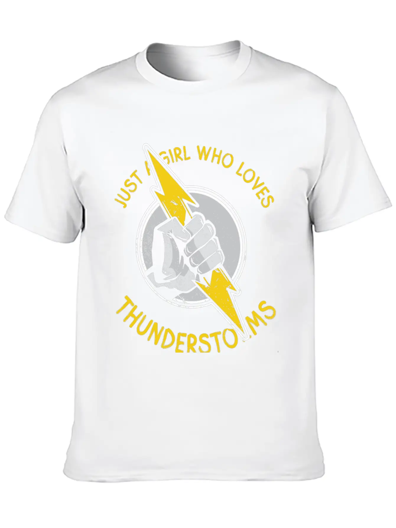 Just A Girl Who Loves Thunder Thunderstorms Basic Graphic T-Shirt – Daily Comfort In Soft Cotton