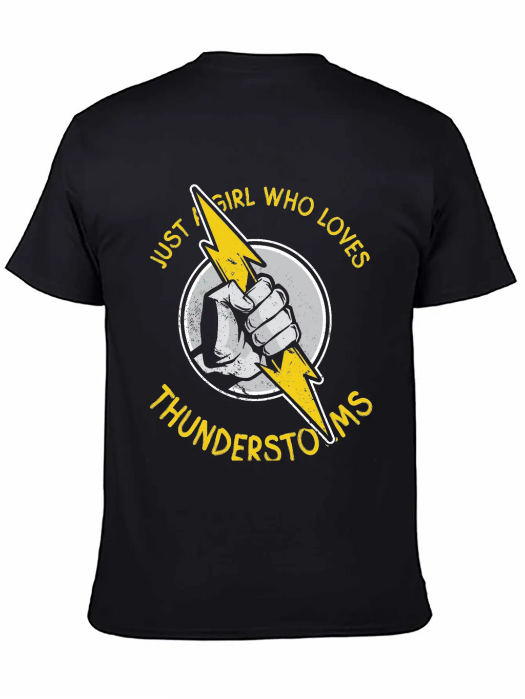 Just A Girl Who Loves Thunder Thunderstorms Basic Graphic T-Shirt – Daily Comfort In Soft Cotton
