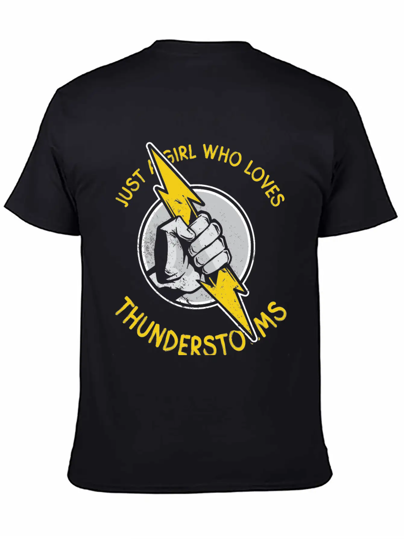 Just A Girl Who Loves Thunder Thunderstorms Basic Graphic T-Shirt – Daily Comfort In Soft Cotton