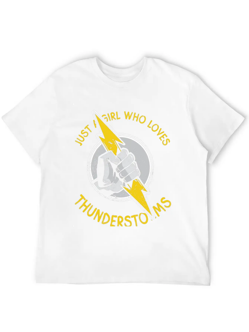 Just A Girl Who Loves Thunder Thunderstorms Basic Graphic T-Shirt – Daily Comfort In Soft Cotton