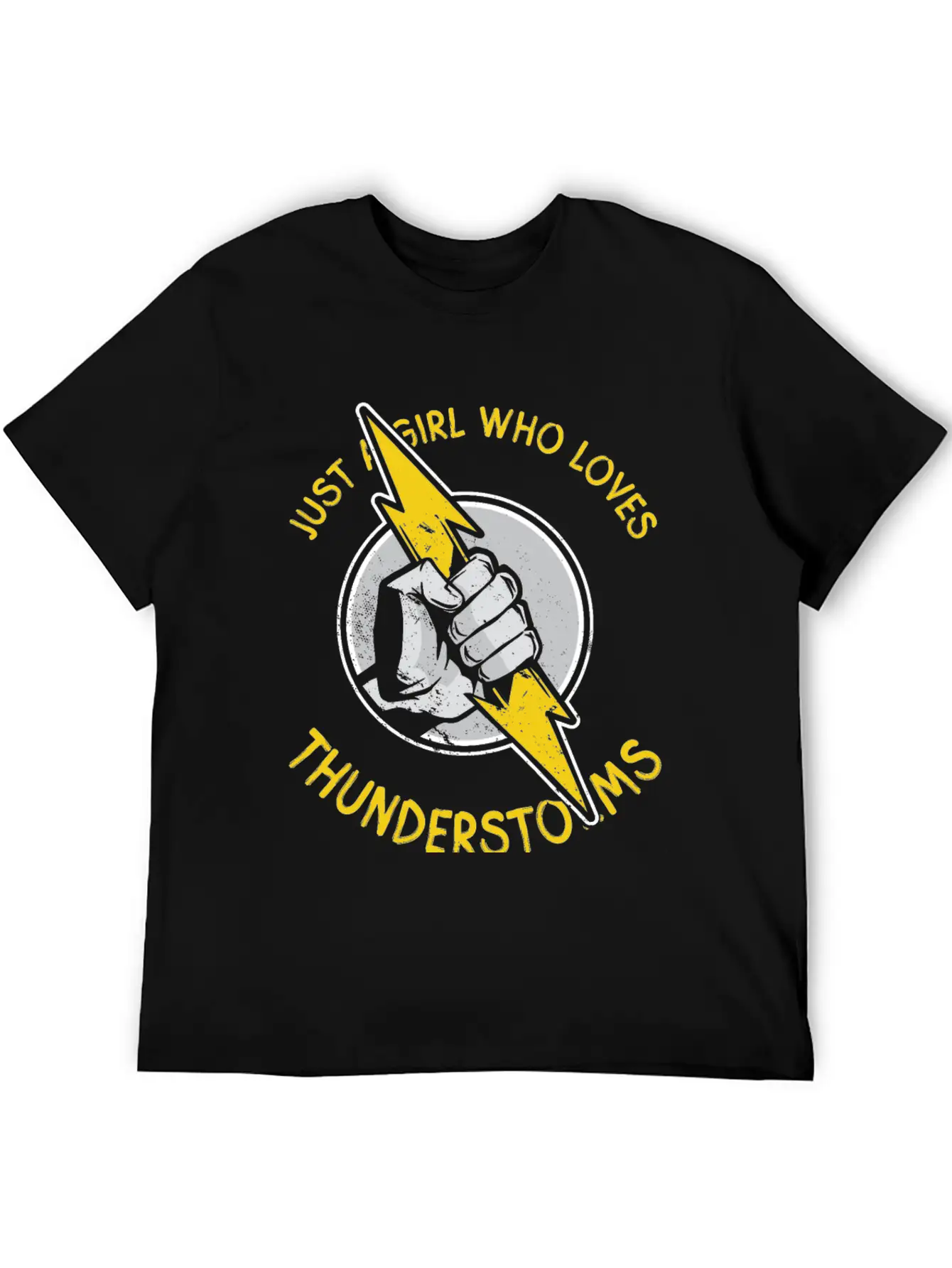 Just A Girl Who Loves Thunder Thunderstorms Basic Graphic T-Shirt – Daily Comfort In Soft Cotton