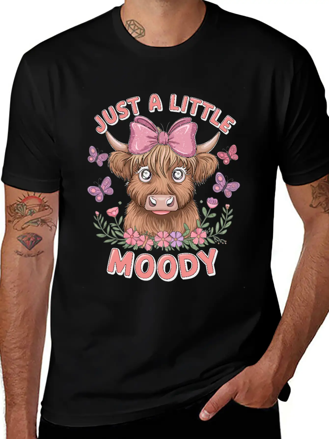 Just A Little Moody Basic Graphic T-Shirt – Daily Comfort In Soft Cotton