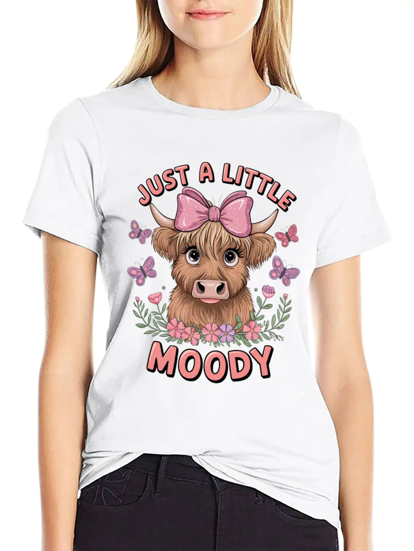 Just A Little Moody Basic Graphic T-Shirt – Daily Comfort In Soft Cotton