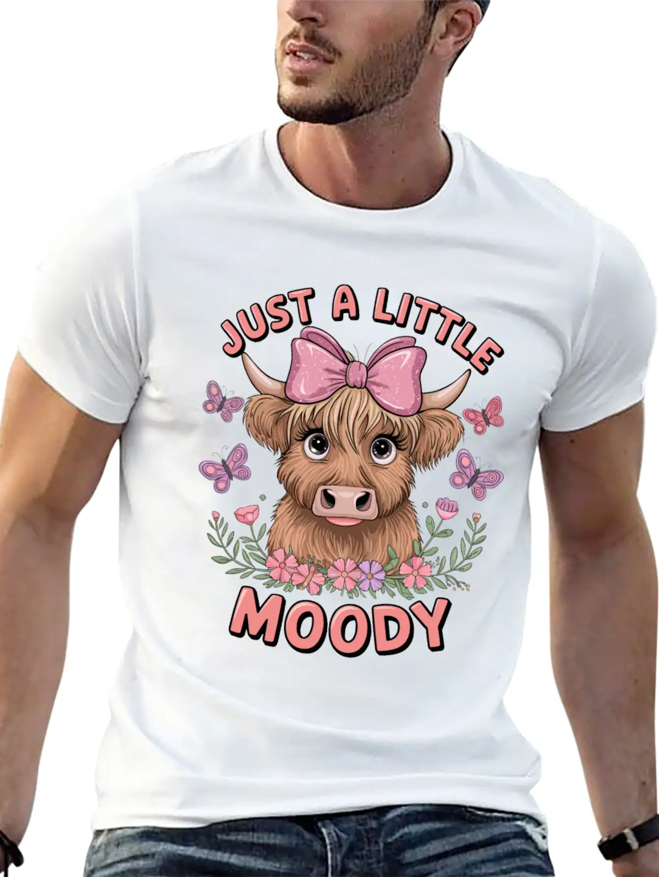 Just A Little Moody Basic Graphic T-Shirt – Daily Comfort In Soft Cotton