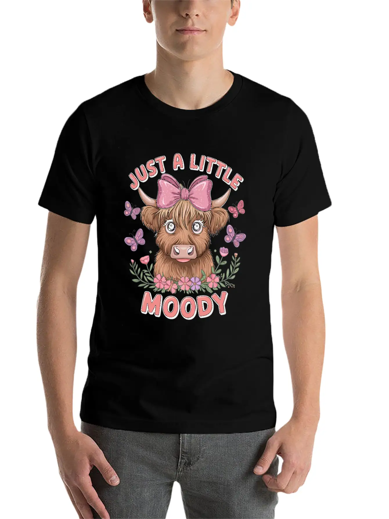 Just A Little Moody Basic Graphic T-Shirt – Daily Comfort In Soft Cotton
