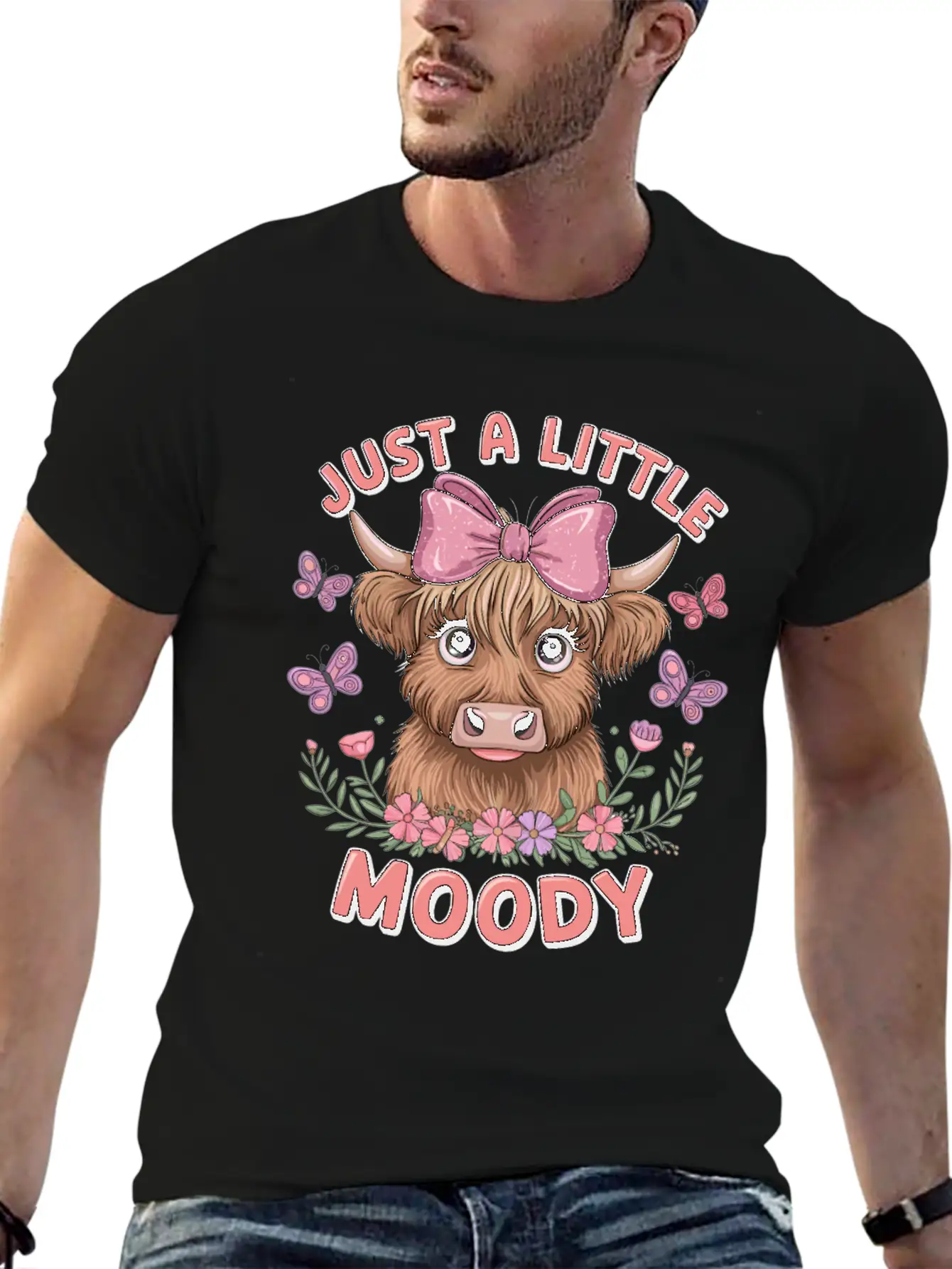 Just A Little Moody Basic Graphic T-Shirt – Daily Comfort In Soft Cotton