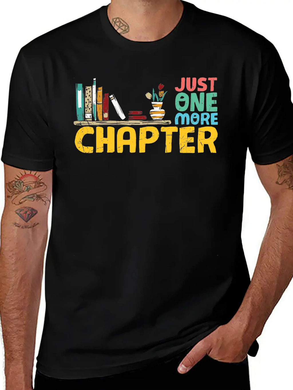 Just One More Chapter Reading Bookworm Essential Cotton Tee For Daily Outfits – Unisex Style