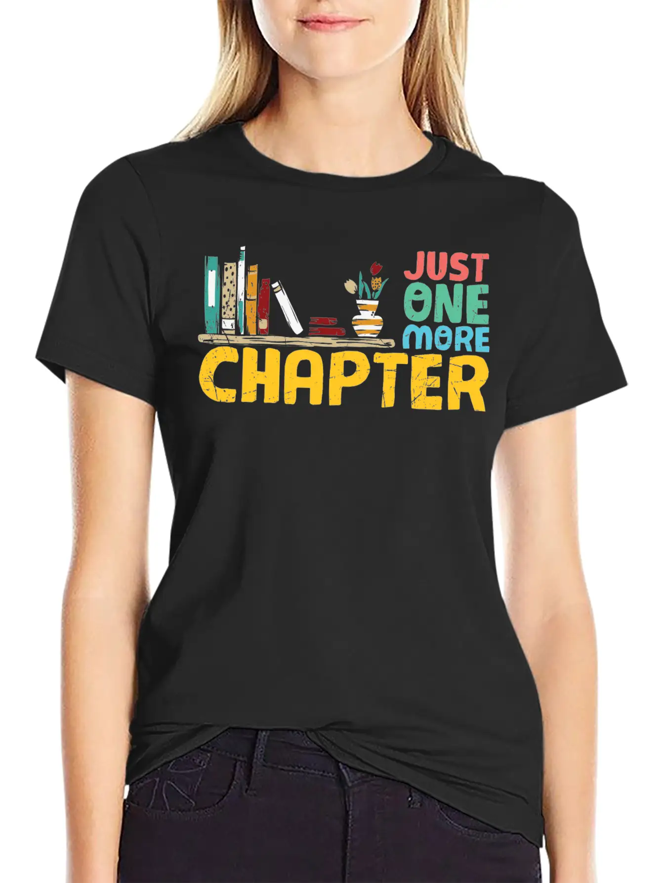 Just One More Chapter Reading Bookworm Essential Cotton Tee For Daily Outfits – Unisex Style