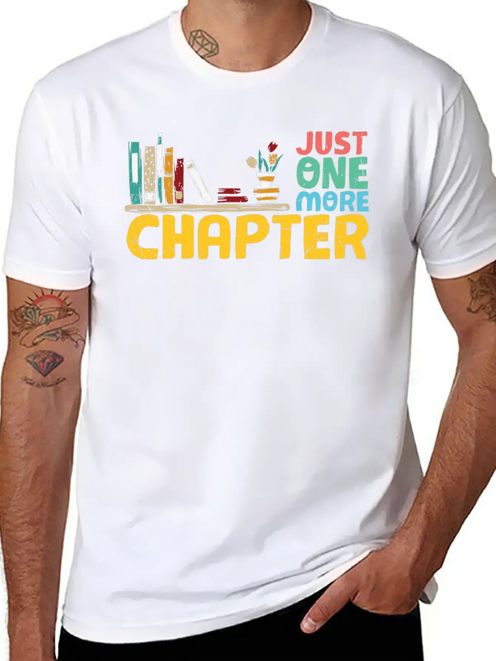 Just One More Chapter Reading Bookworm Essential Cotton Tee For Daily Outfits – Unisex Style