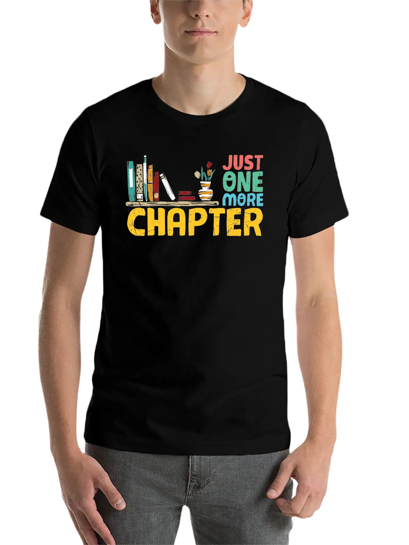 Just One More Chapter Reading Bookworm Essential Cotton Tee For Daily Outfits – Unisex Style