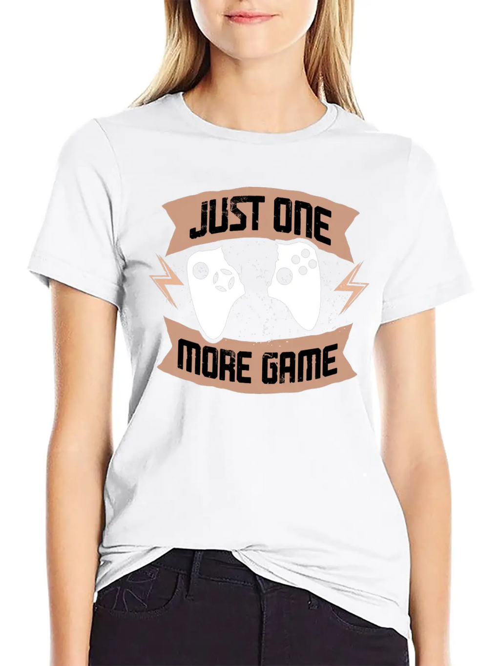 Just One More Game, Gamers, Gaming, Games Breathable Soft Cotton T-Shirt – Timeless Casual Look