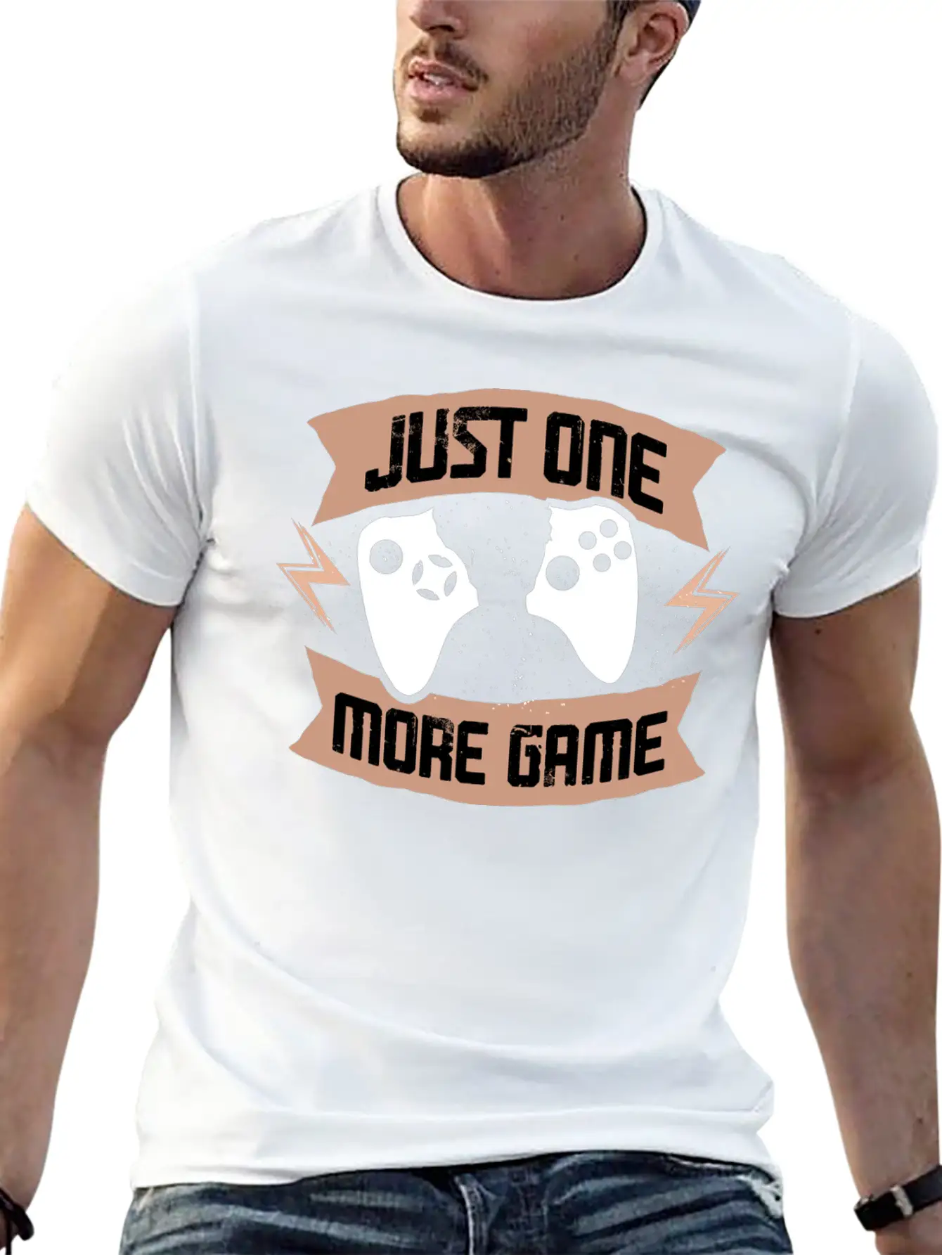 Just One More Game, Gamers, Gaming, Games Breathable Soft Cotton T-Shirt – Timeless Casual Look