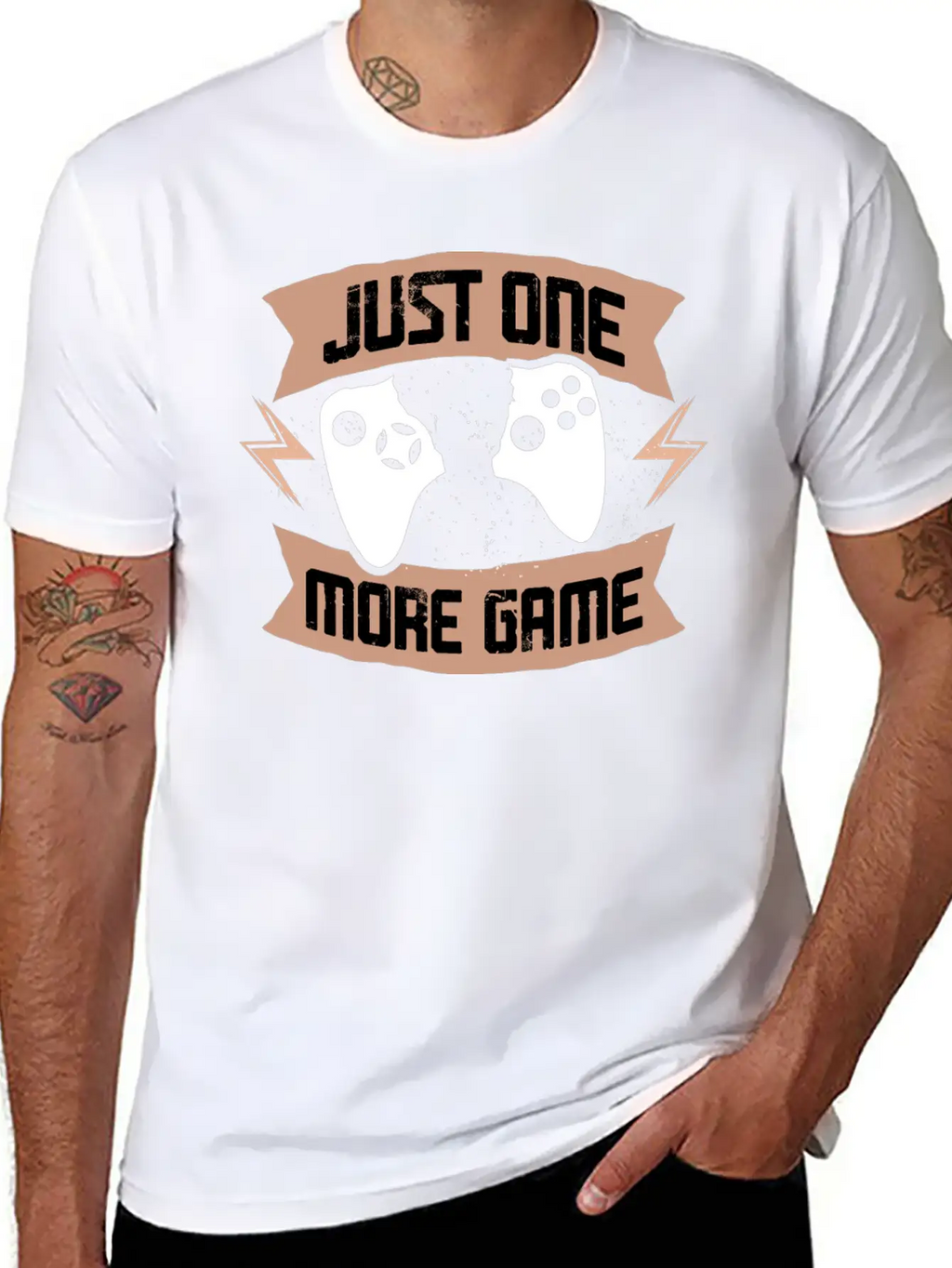 Just One More Game, Gamers, Gaming, Games Breathable Soft Cotton T-Shirt – Timeless Casual Look