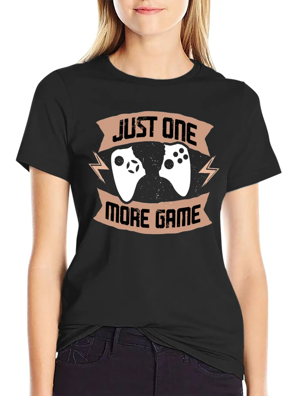 Just One More Game, Gamers, Gaming, Games Breathable Soft Cotton T-Shirt – Timeless Casual Look