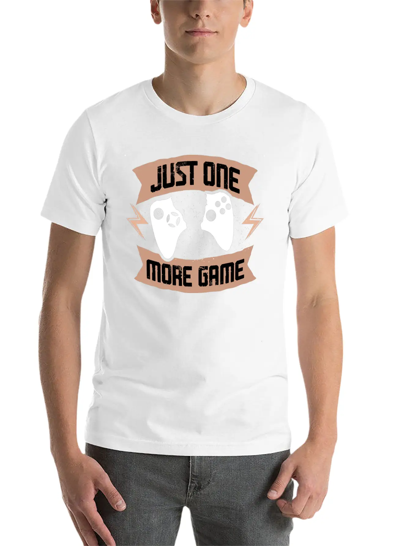 Just One More Game, Gamers, Gaming, Games Breathable Soft Cotton T-Shirt – Timeless Casual Look