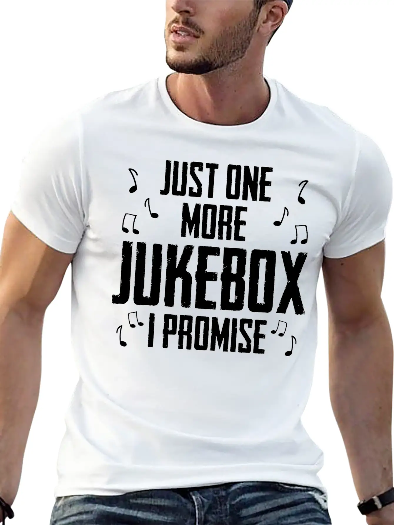 Just One More Jukebox I Promise Music Jukebox Hero Unisex Casual T-Shirt – Clean Design For Daily Comfort