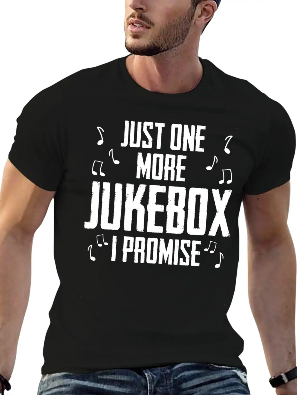 Just One More Jukebox I Promise Music Jukebox Hero Unisex Casual T-Shirt – Clean Design For Daily Comfort