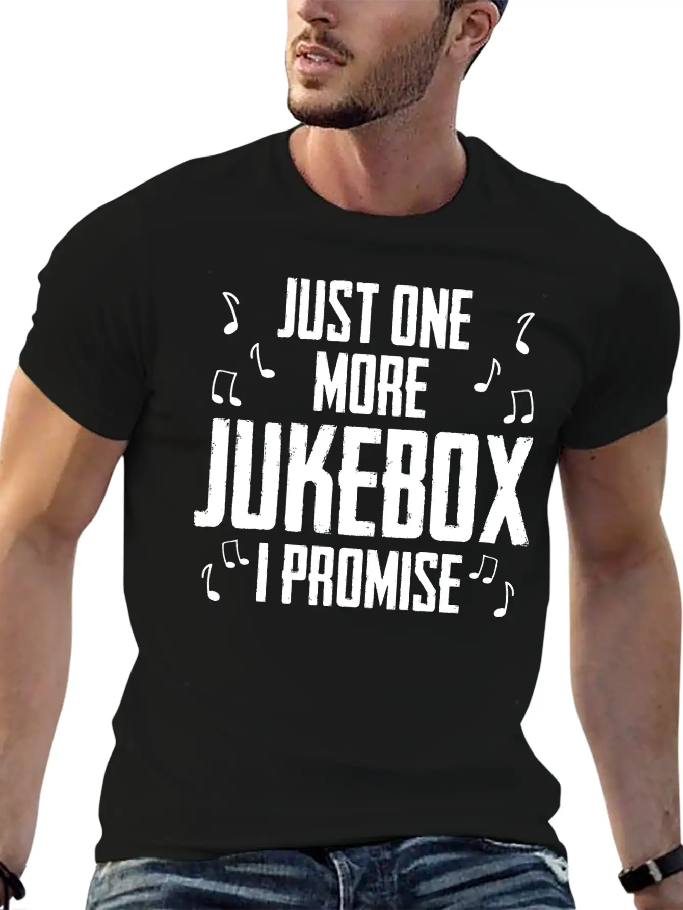 Just One More Jukebox I Promise Music Jukebox Hero Unisex Casual T-Shirt – Clean Design For Daily Comfort