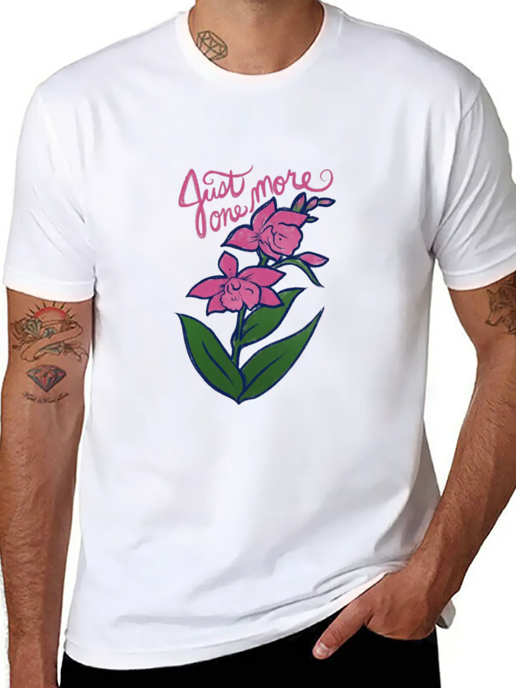 Just One More Orchid Timeless Short Sleeve Tee – Comfy And Minimalist Design