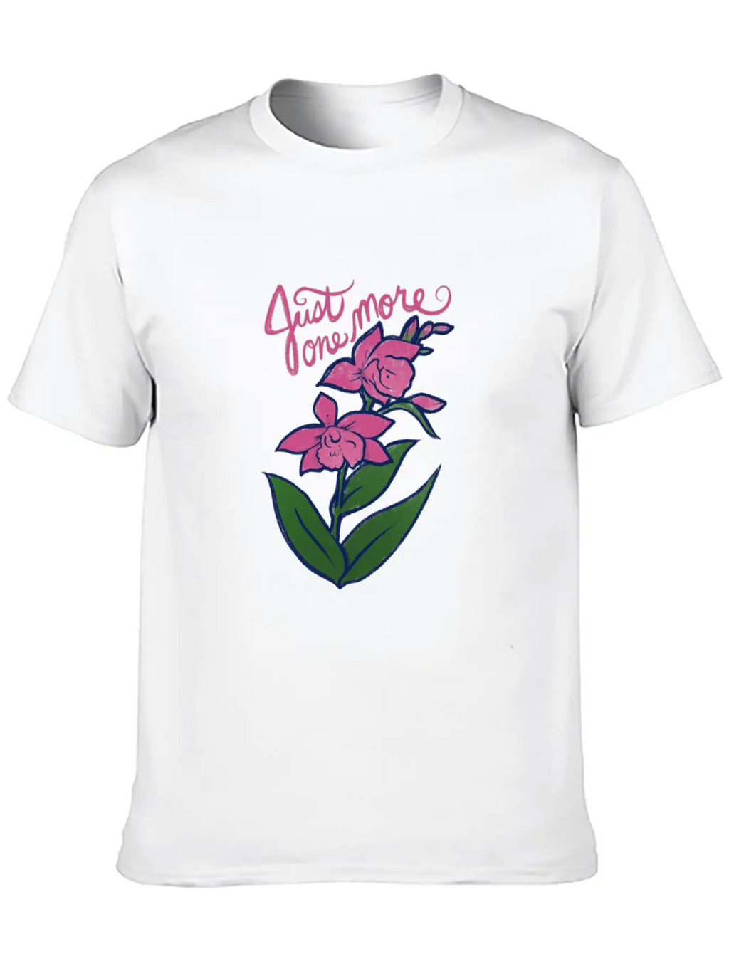 Just One More Orchid Timeless Short Sleeve Tee – Comfy And Minimalist Design
