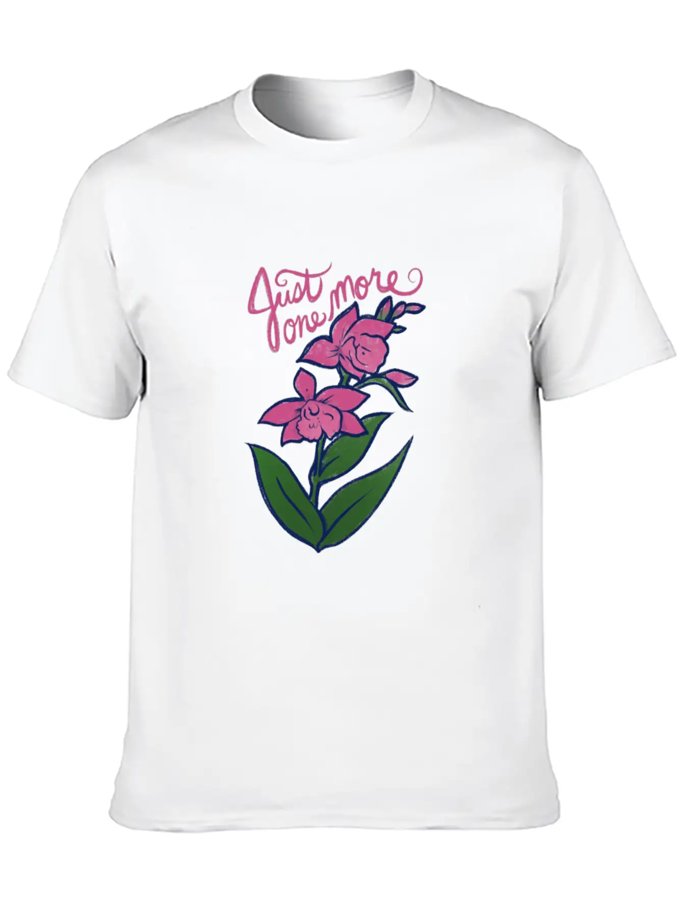 Just One More Orchid Timeless Short Sleeve Tee – Comfy And Minimalist Design