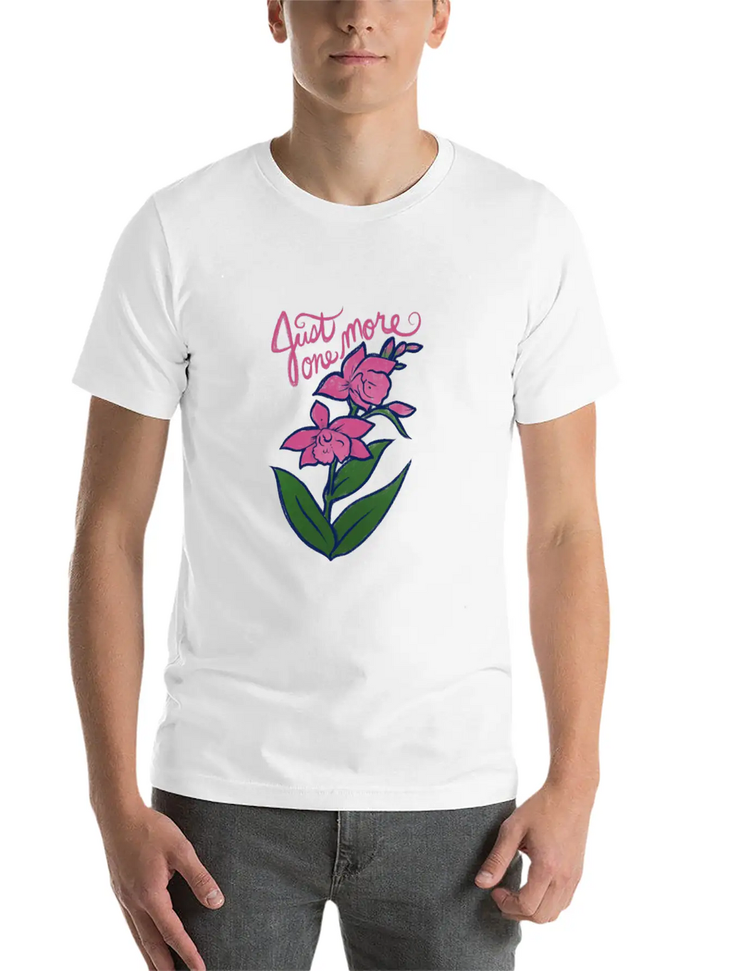 Just One More Orchid Timeless Short Sleeve Tee – Comfy And Minimalist Design