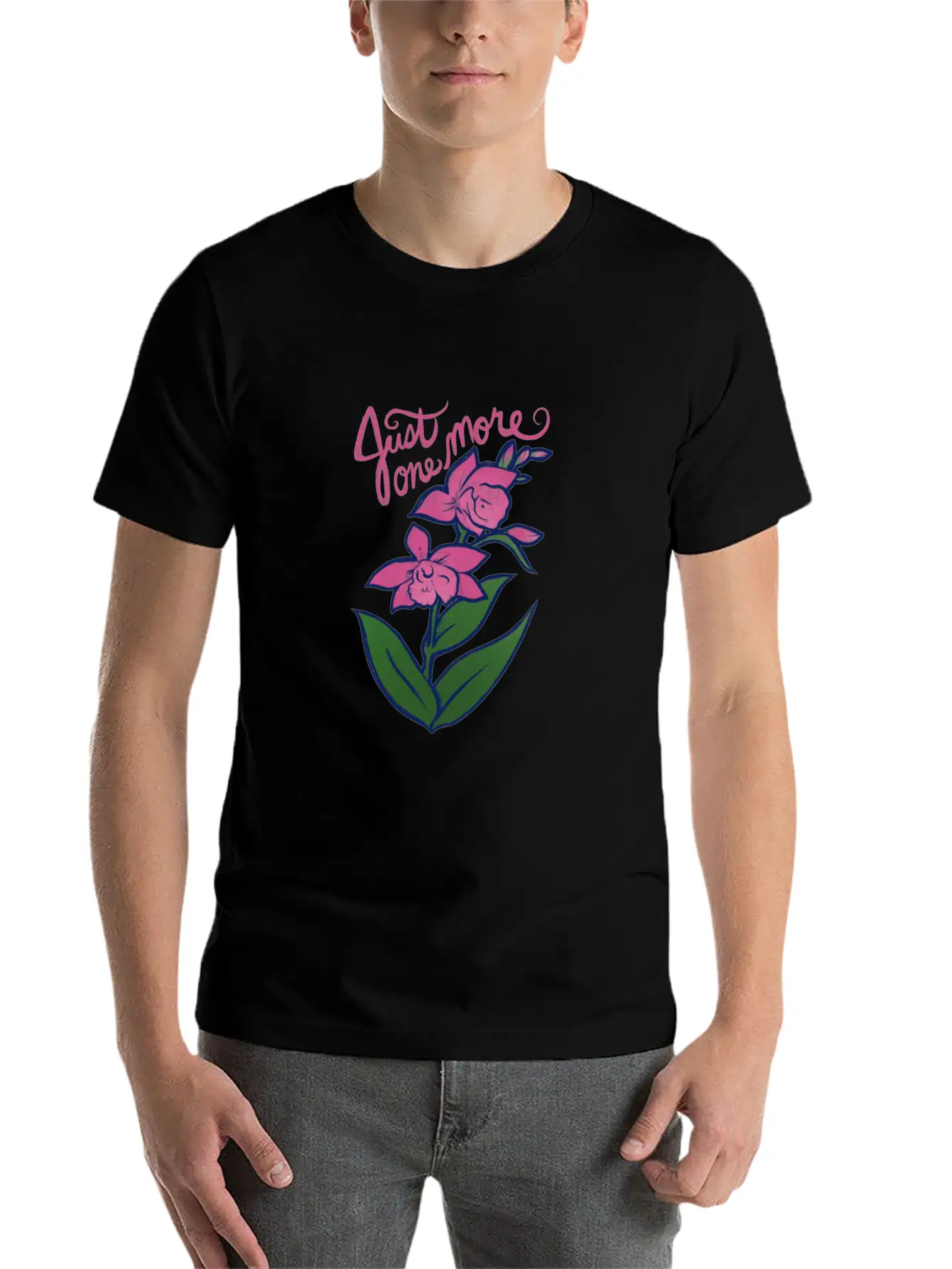 Just One More Orchid Timeless Short Sleeve Tee – Comfy And Minimalist Design