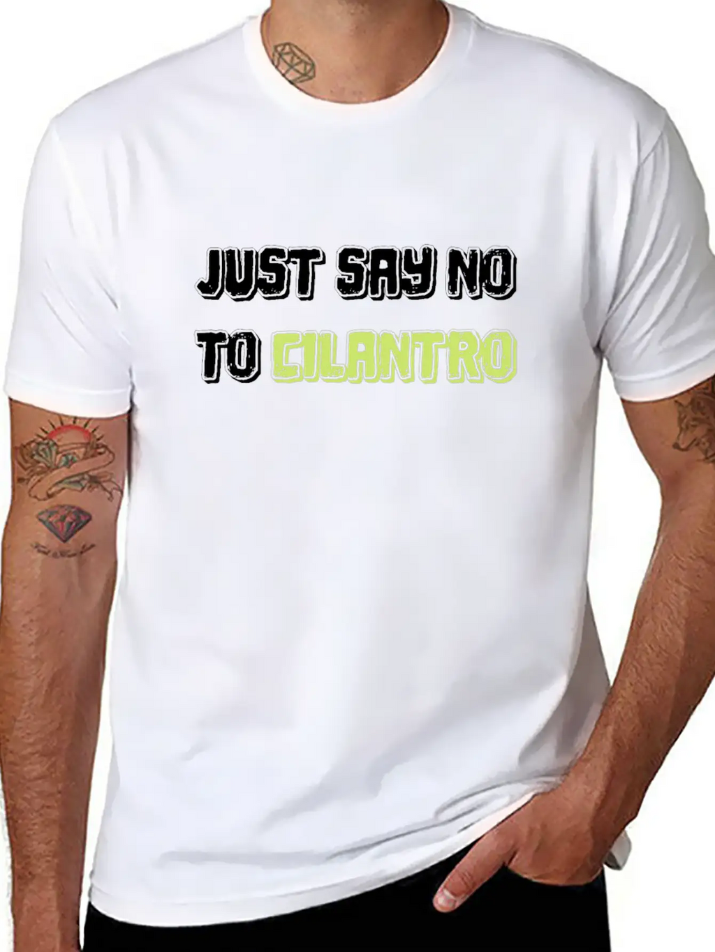 Just Say No To Cilantro Basic Graphic T-Shirt – Daily Comfort In Soft Cotton