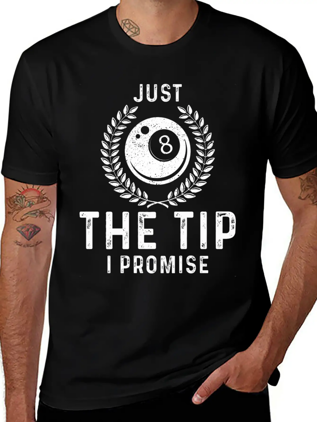 Just The Tip I Promise Funny Billiards Breathable Graphic T-Shirt – Perfect For Casual Days