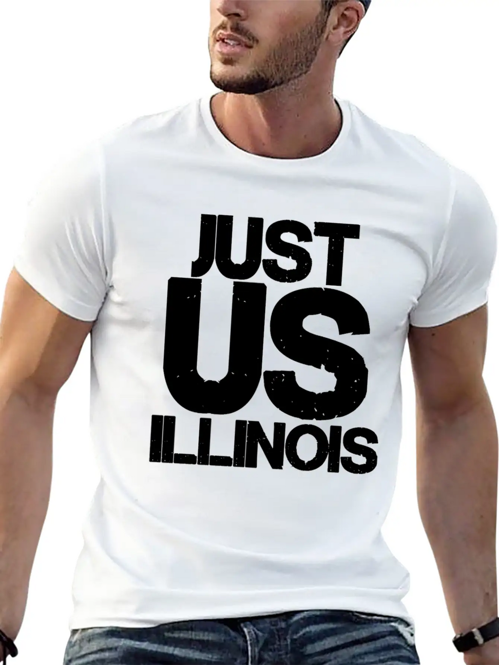 Just Us Illinois Basic Graphic T-Shirt – Daily Comfort In Soft Cotton