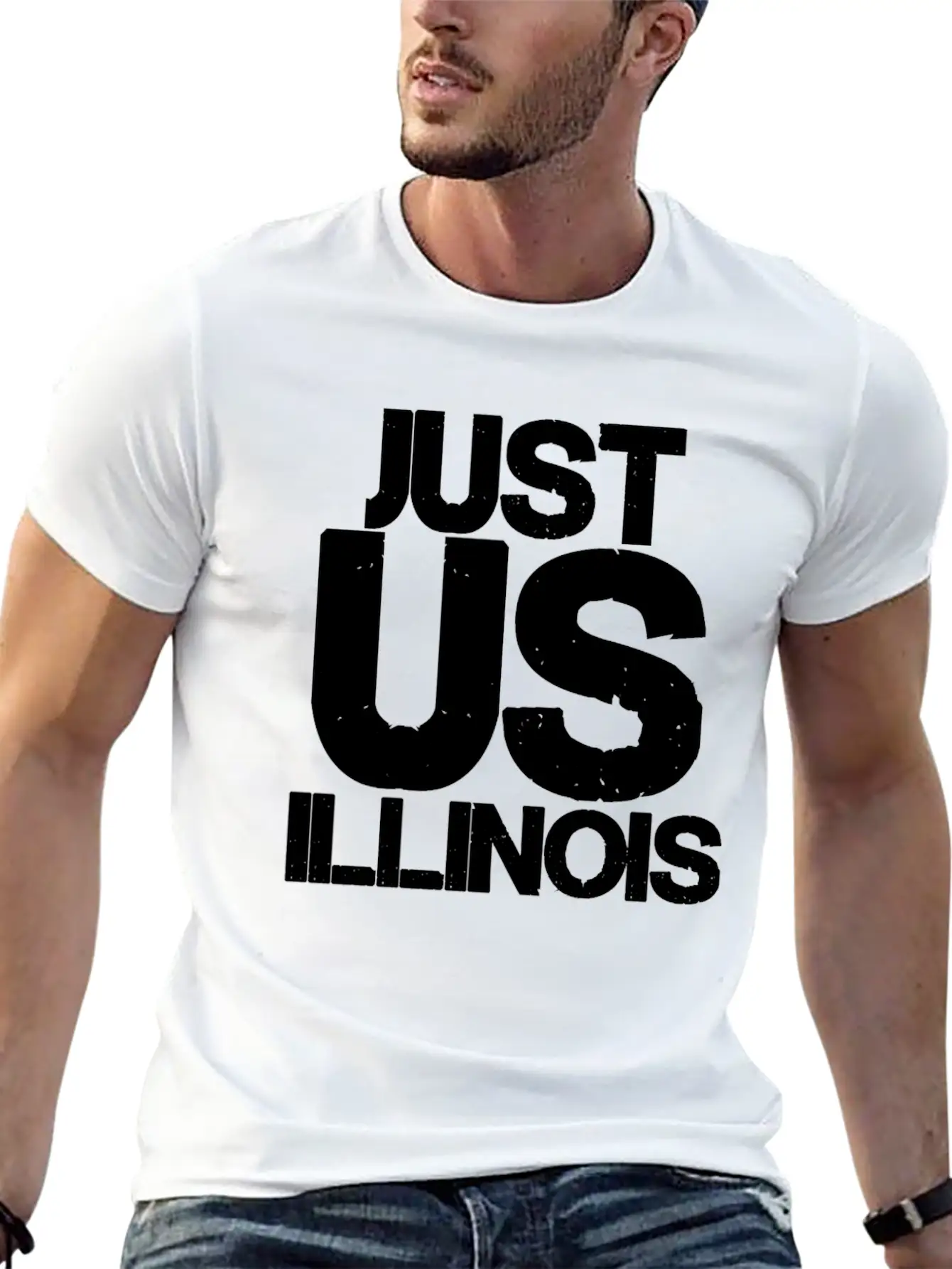 Just Us Illinois Basic Graphic T-Shirt – Daily Comfort In Soft Cotton