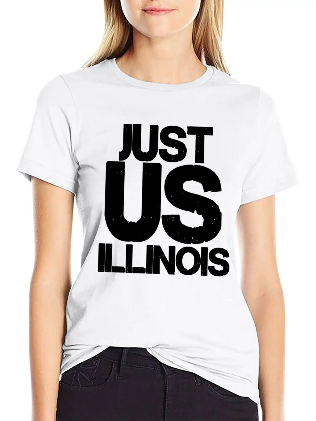 Just Us Illinois Basic Graphic T-Shirt – Daily Comfort In Soft Cotton