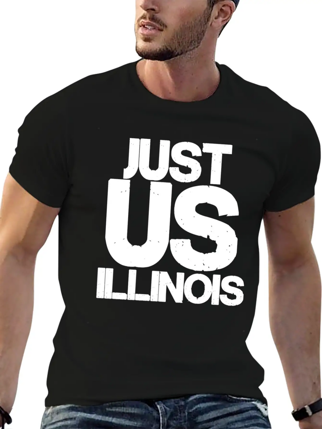 Just Us Illinois Basic Graphic T-Shirt – Daily Comfort In Soft Cotton