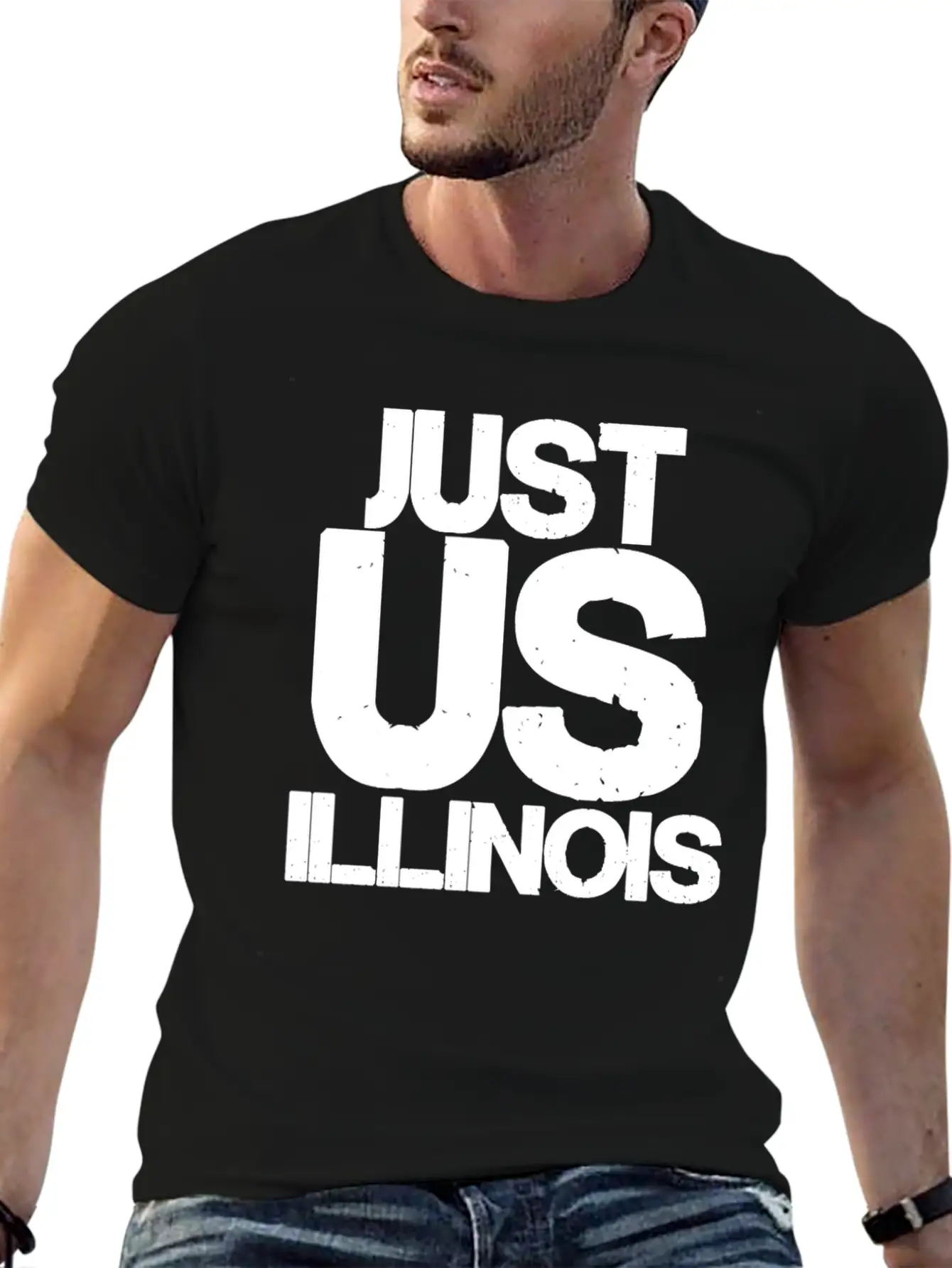 Just Us Illinois Basic Graphic T-Shirt – Daily Comfort In Soft Cotton